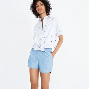 Madewell Chambray Pull On Shorts